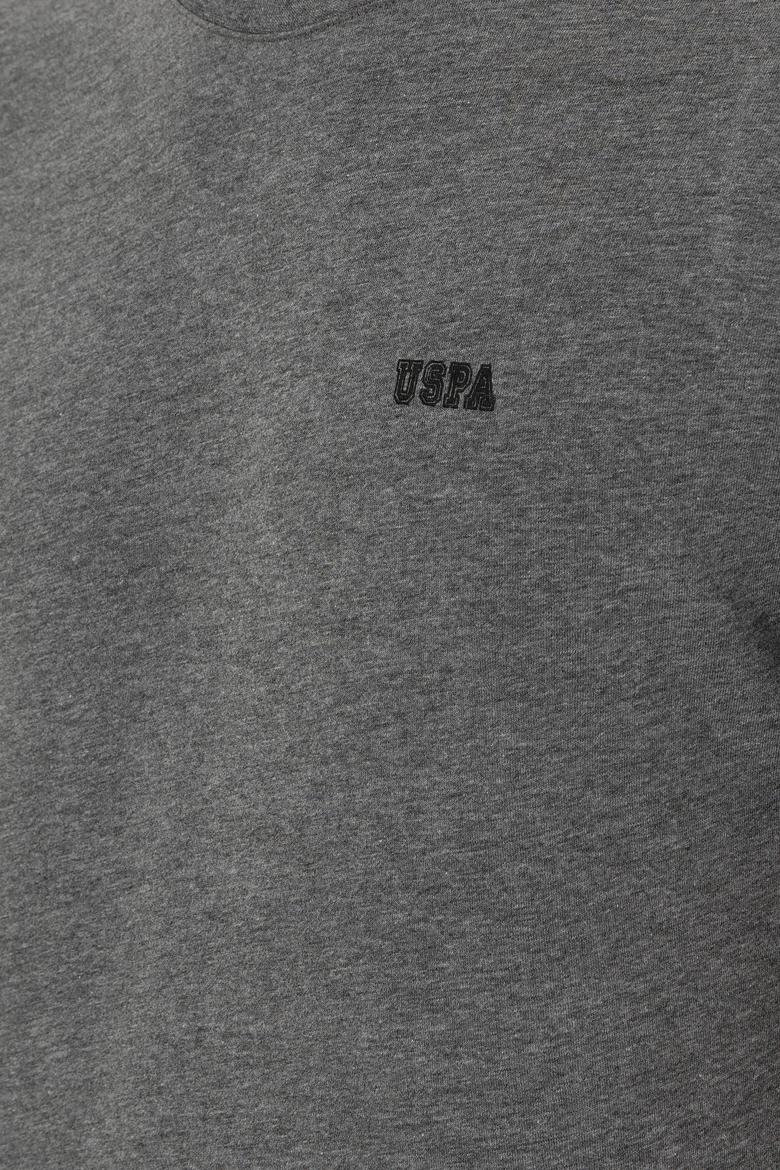 Erkek Regular Fit Bisiklet Yaka Antrasit Melanj Tişört - 50294290079