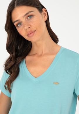 Kadın Mint V Yaka Basic Tişört - 50280019102