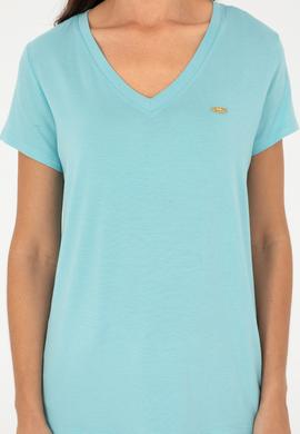 Kadın Mint V Yaka Basic Tişört - 50280019102