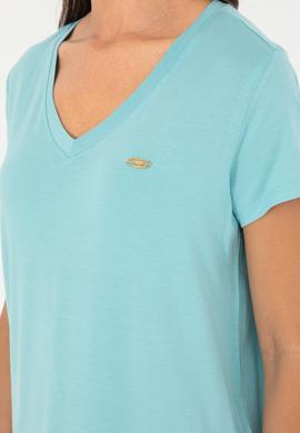 Kadın Mint V Yaka Basic Tişört - 50280019102