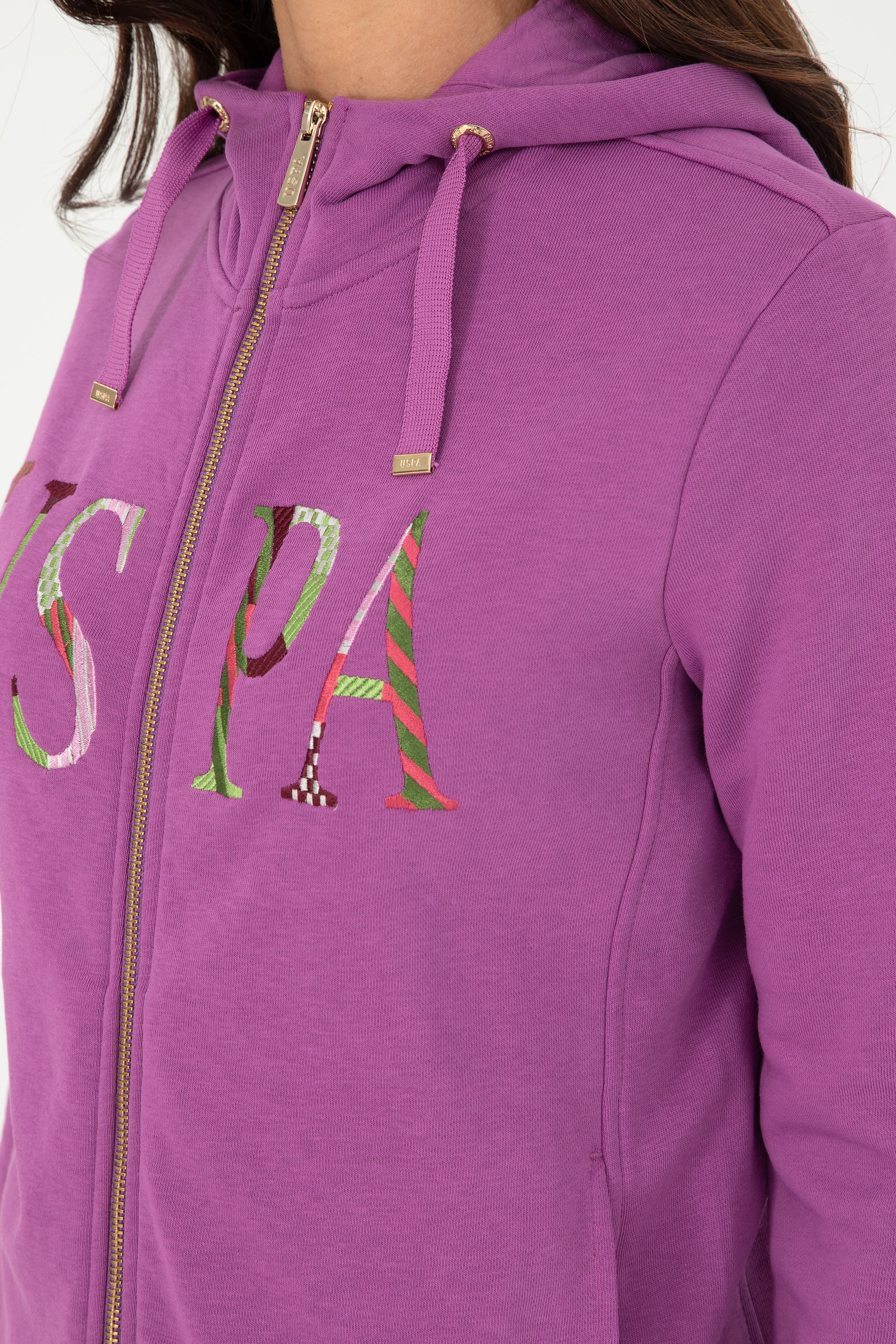 Kadın Mor Basic Sweatshirt