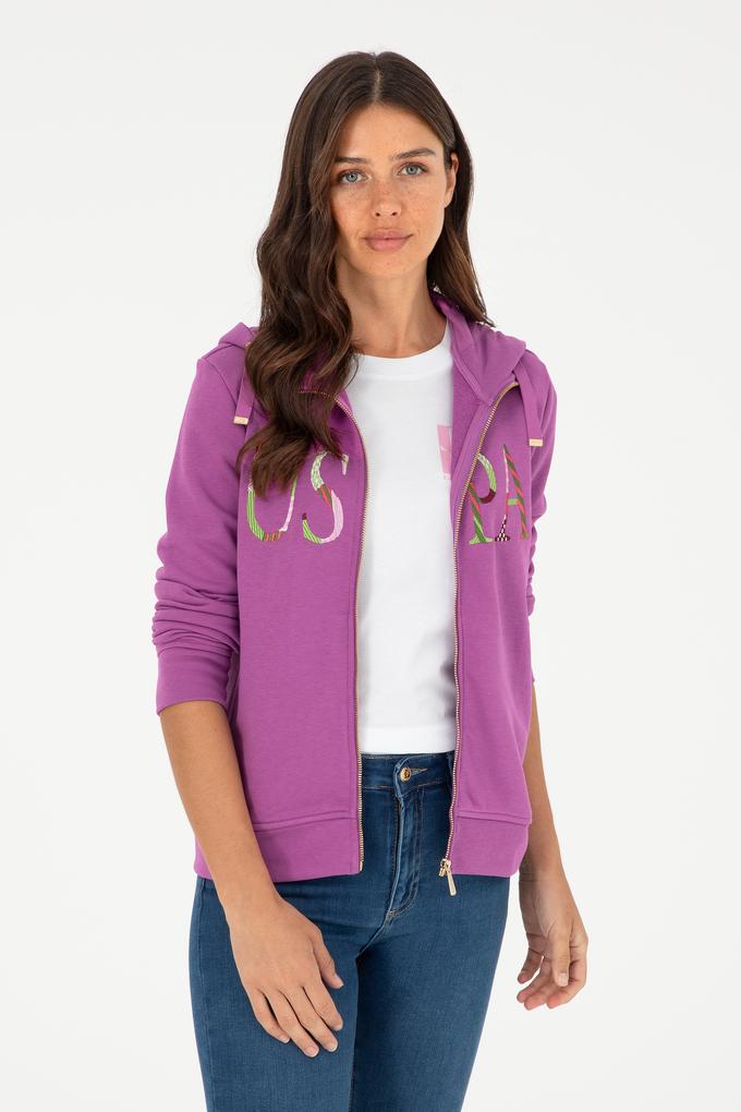 Kadın Mor Basic Sweatshirt