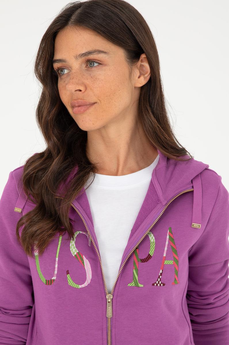 Kadın Mor Basic Sweatshirt