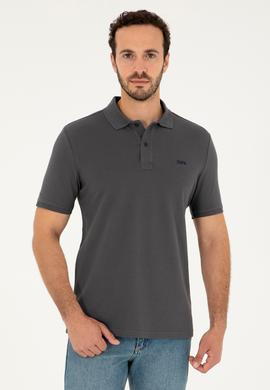 Erkek Antrasit Basic Tişört - 50284641324