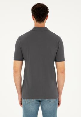 Erkek Antrasit Basic Tişört - 50284641324