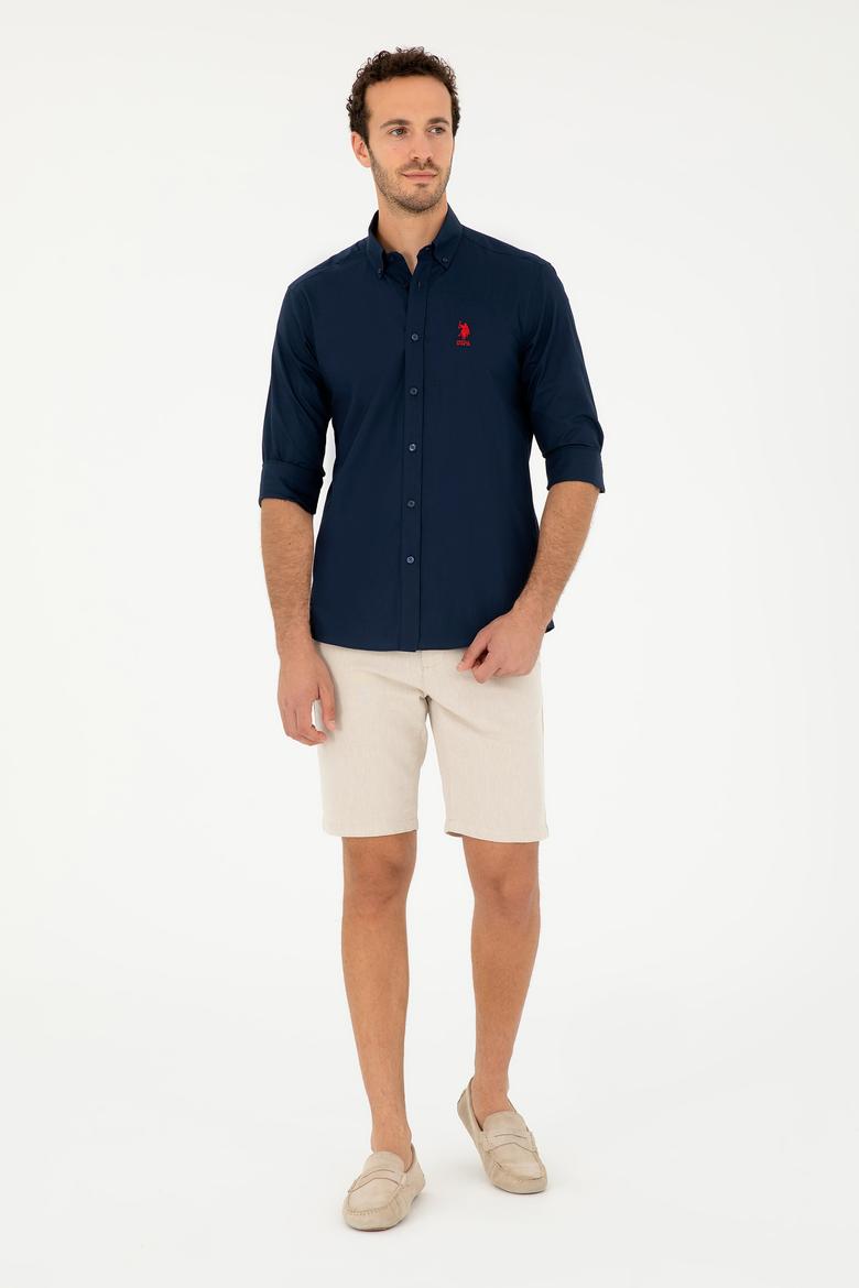 Erkek Lacivert Uzun Kollu Gömlek - 50285458011