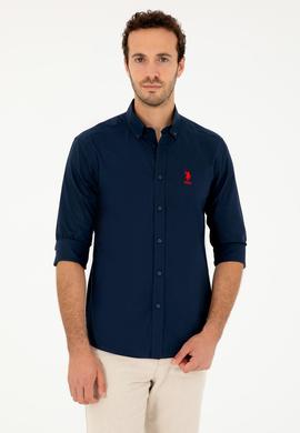 Erkek Lacivert Uzun Kollu Gömlek - 50285458011