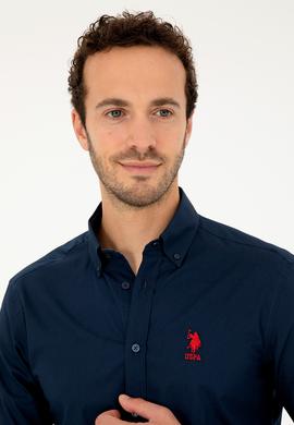 Erkek Lacivert Uzun Kollu Gömlek - 50285458011