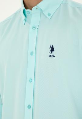 Erkek Su Yeşili Uzun Kollu Basic Gömlek - 50282589053