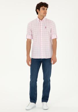 Erkek Pembe Uzun Kollu Gömlek - 50282803015