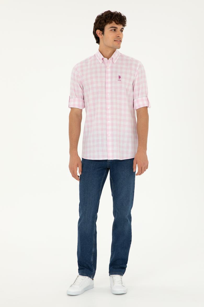 Erkek Pembe Uzun Kollu Gömlek - 50282803015