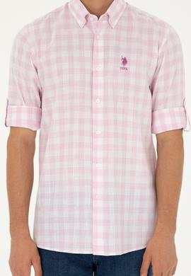 Erkek Pembe Uzun Kollu Gömlek - 50282803015