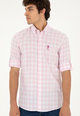 Erkek Pembe Uzun Kollu Gömlek - 50282803015