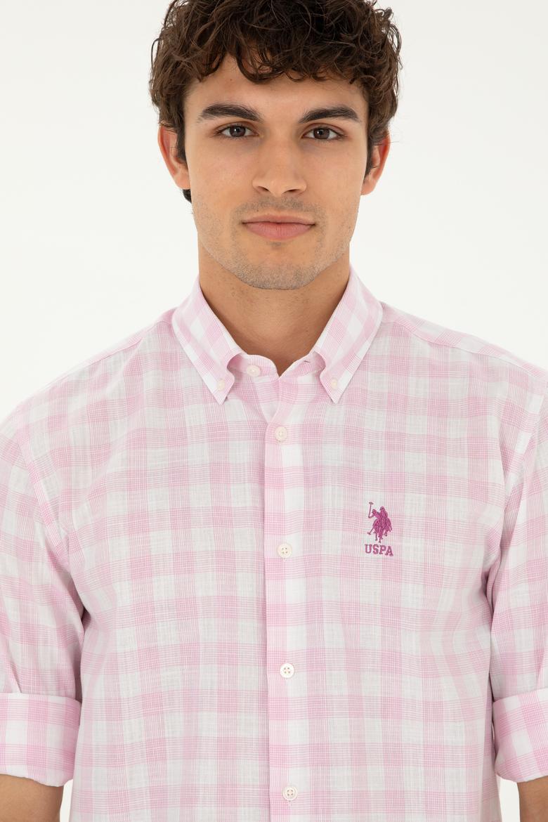 Erkek Pembe Uzun Kollu Gömlek - 50282803015