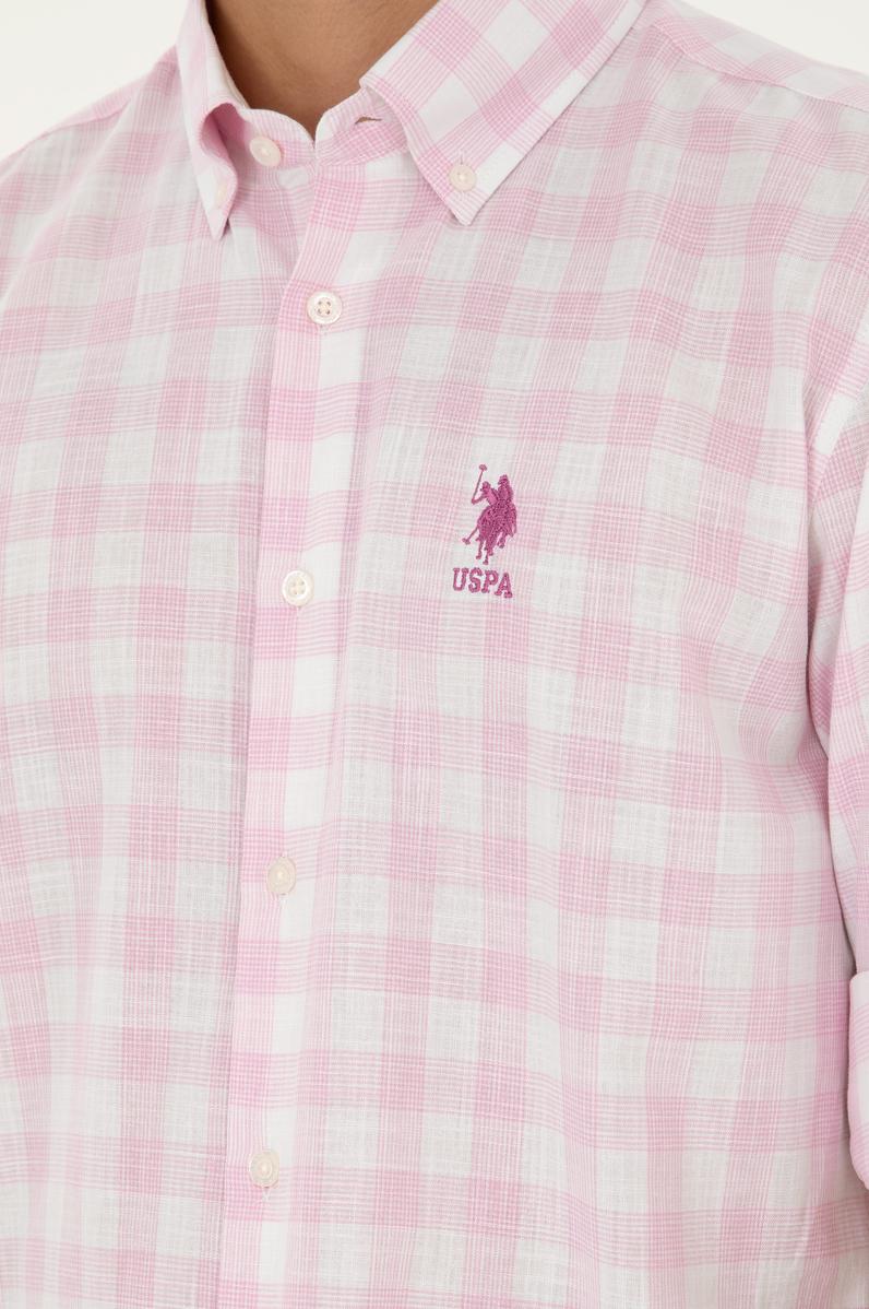 Erkek Pembe Uzun Kollu Gömlek