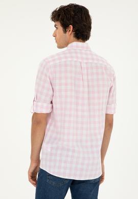 Erkek Pembe Uzun Kollu Gömlek - 50282803015