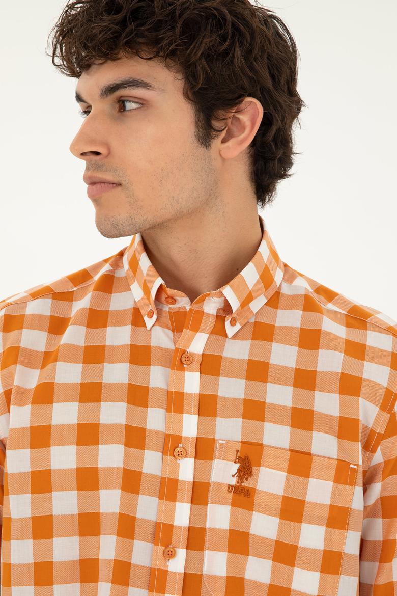 Erkek Kiremit Uzun Kollu Gömlek - 50282882017