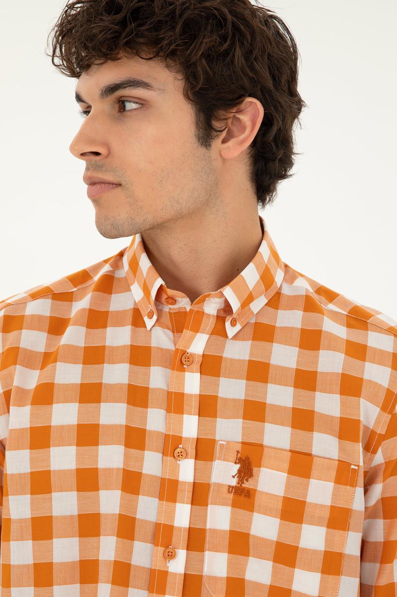 Erkek Kiremit Uzun Kollu Gömlek