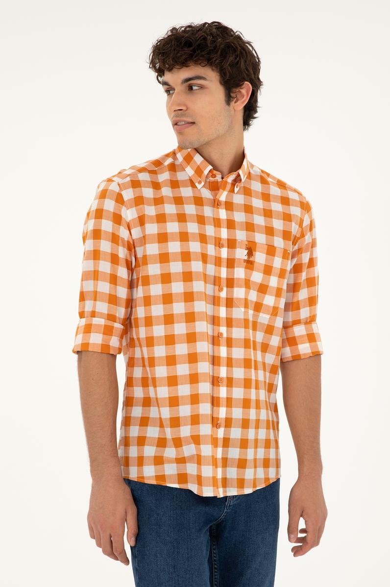 Erkek Kiremit Uzun Kollu Gömlek