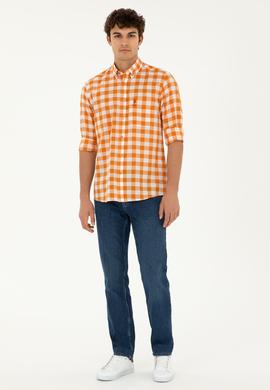 Erkek Kiremit Uzun Kollu Gömlek - 50282882017