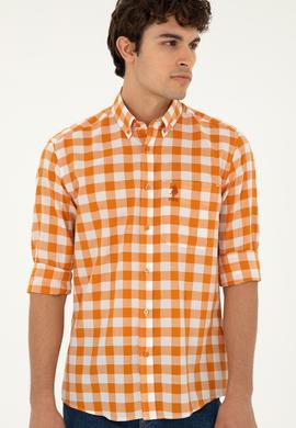 Erkek Kiremit Uzun Kollu Gömlek - 50282882017