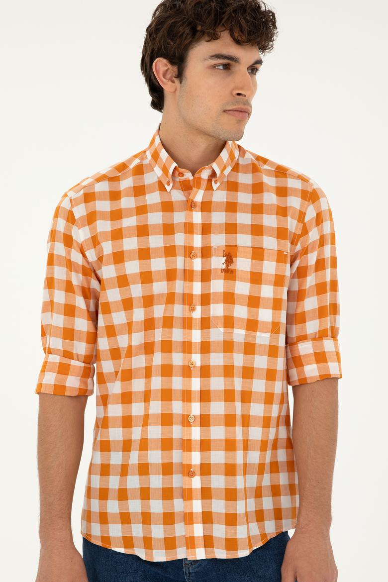 Erkek Kiremit Uzun Kollu Gömlek - 50282882017