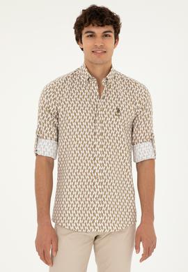 Erkek Haki Uzun Kollu Gömlek - 50283689014