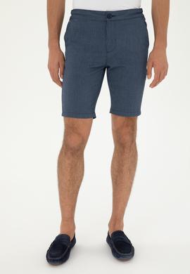 Erkek Lacivert Dokuma Şort - 50283923047