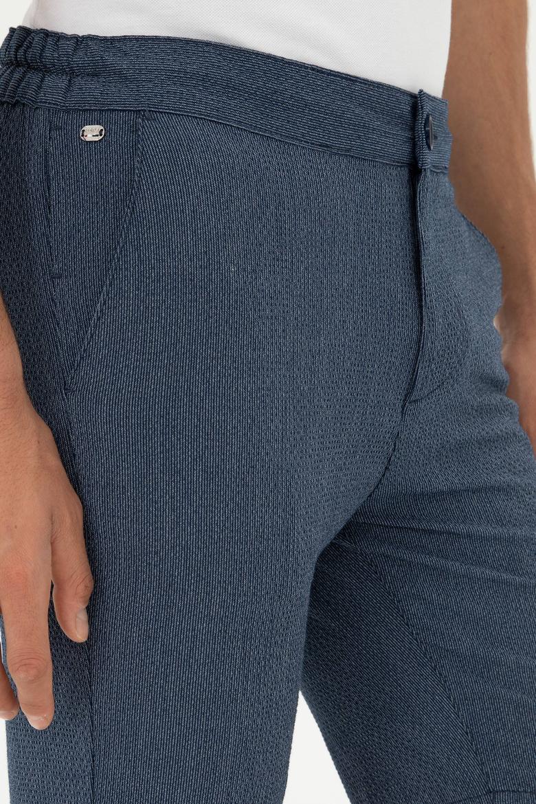 Erkek Lacivert Dokuma Şort - 50283923047