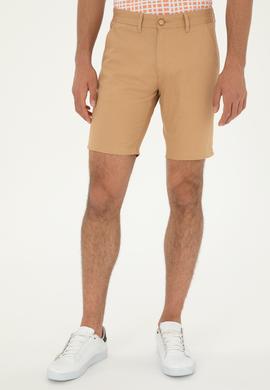 Erkek Camel Dokuma Şort - 50283928024