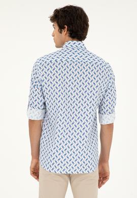 Erkek Saks Uzun Kollu Gömlek - 50284900024