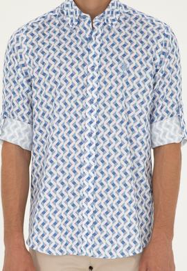 Erkek Saks Uzun Kollu Gömlek - 50284900024