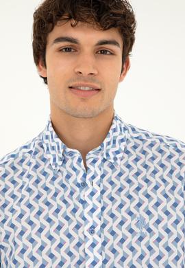 Erkek Saks Uzun Kollu Gömlek - 50284900024