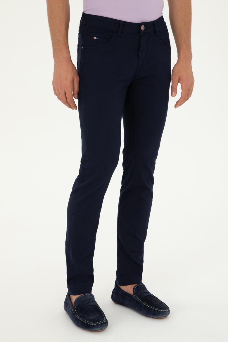 Erkek Lacivert Kanvas Pantolon - 50286003327