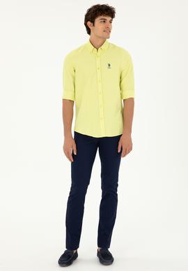 Erkek Fıstık Yeşili Uzun Kollu Basic Gömlek - 50287805036