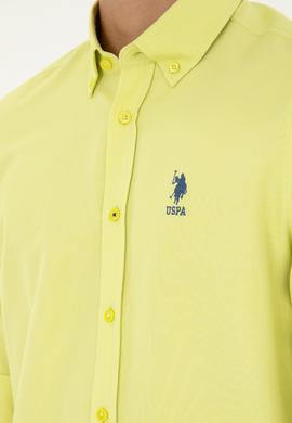 Erkek Fıstık Yeşili Uzun Kollu Basic Gömlek - 50287805036