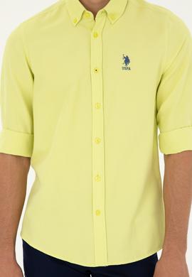 Erkek Fıstık Yeşili Uzun Kollu Basic Gömlek - 50287805036