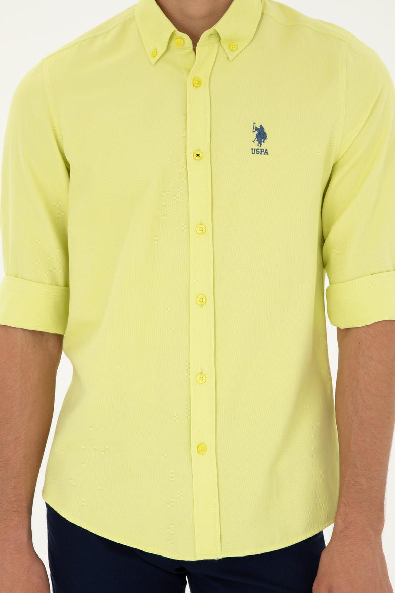 Erkek Fıstık Yeşili Uzun Kollu Basic Gömlek - 50287805036