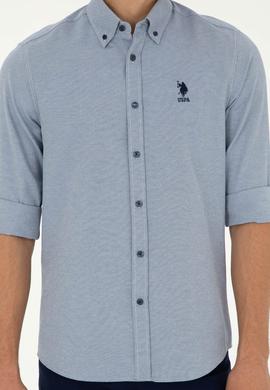 Erkek Lacivert Uzun Kollu Basic Gömlek - 50287805060