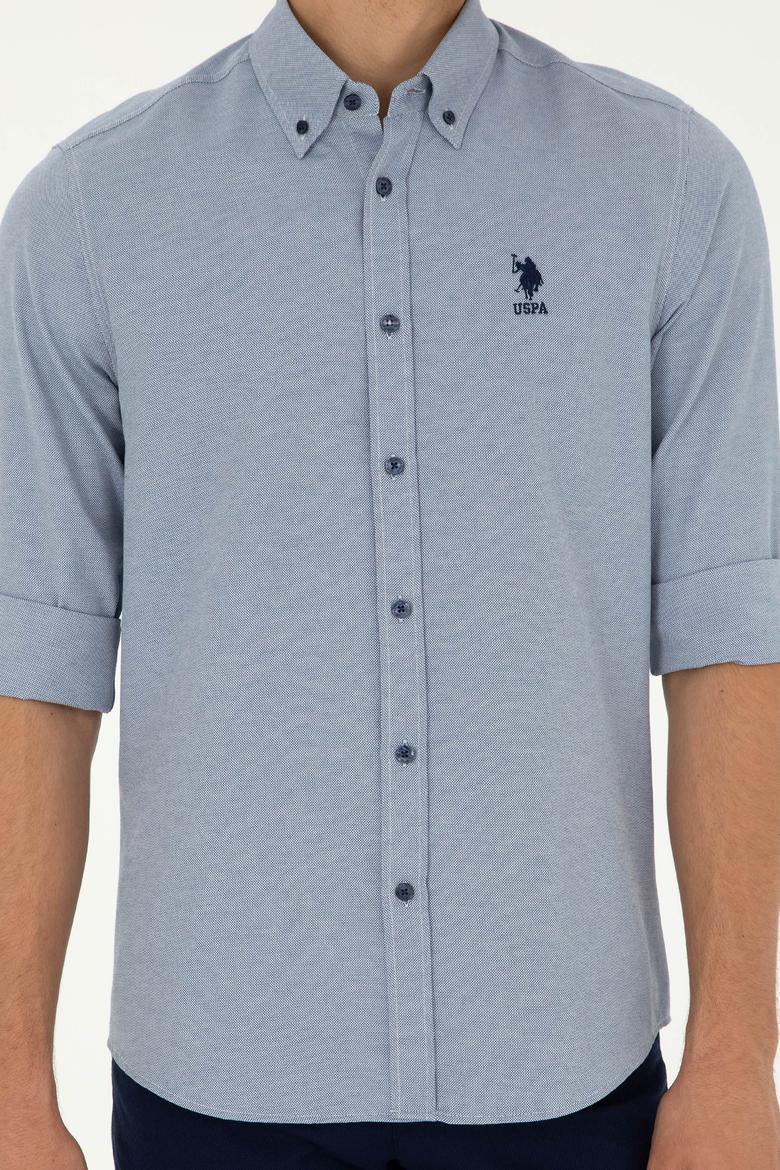 Erkek Lacivert Uzun Kollu Basic Gömlek - 50287805060