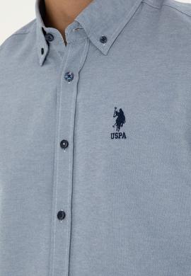 Erkek Lacivert Uzun Kollu Basic Gömlek - 50287805060