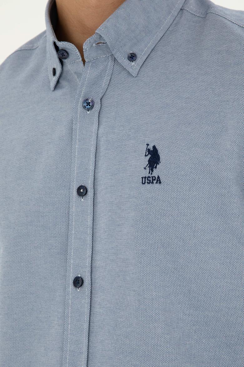 Erkek Lacivert Uzun Kollu Basic Gömlek - 50287805060