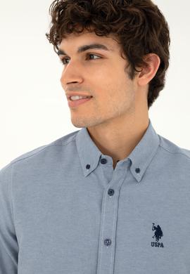 Erkek Lacivert Uzun Kollu Basic Gömlek - 50287805060