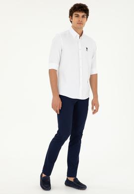 Erkek Beyaz Uzun Kollu Basic Gömlek - 50287805072