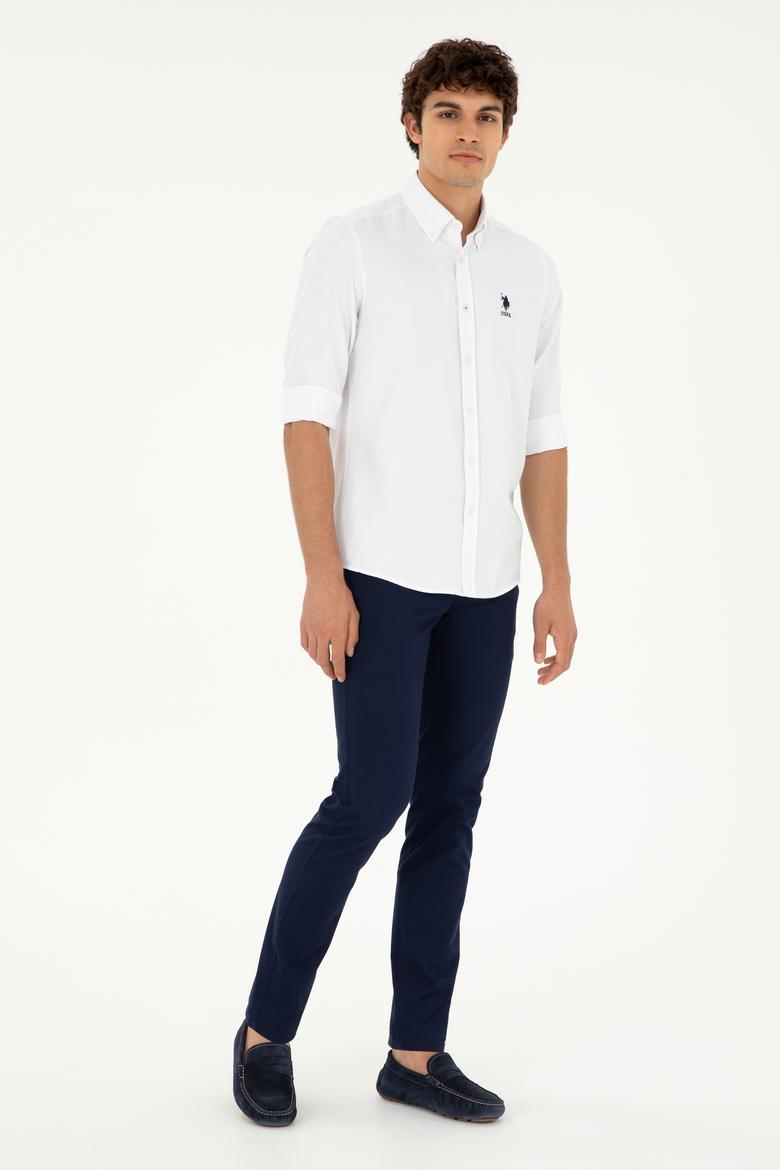 Erkek Beyaz Uzun Kollu Basic Gömlek - 50287805072