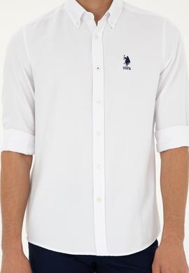 Erkek Beyaz Uzun Kollu Basic Gömlek - 50287805072