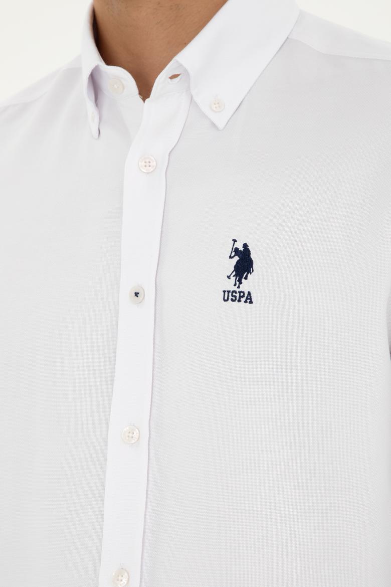 Erkek Beyaz Uzun Kollu Basic Gömlek - 50287805072