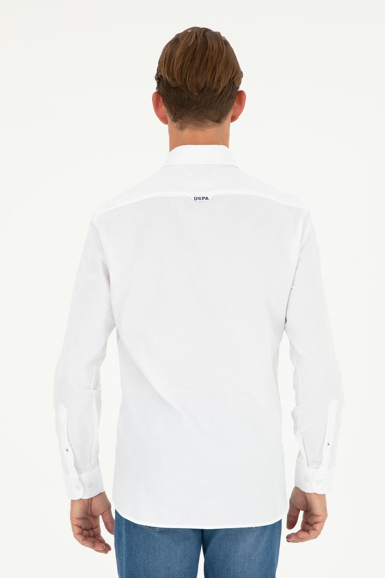 Erkek Beyaz Uzun Kollu Basic Gömlek - 50282614068