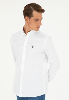 Erkek Beyaz Uzun Kollu Basic Gömlek - 50282614068