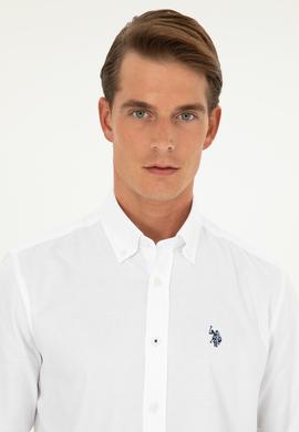 Erkek Beyaz Uzun Kollu Basic Gömlek - 50282614068